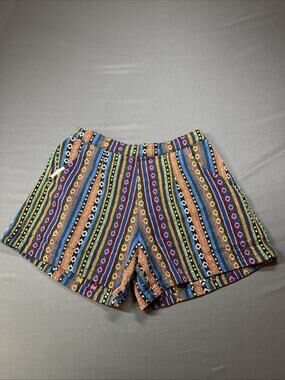 Color of Heat Aztec Tribal Print Boho Hippie Unisex Shorts Coogi Style Size Med